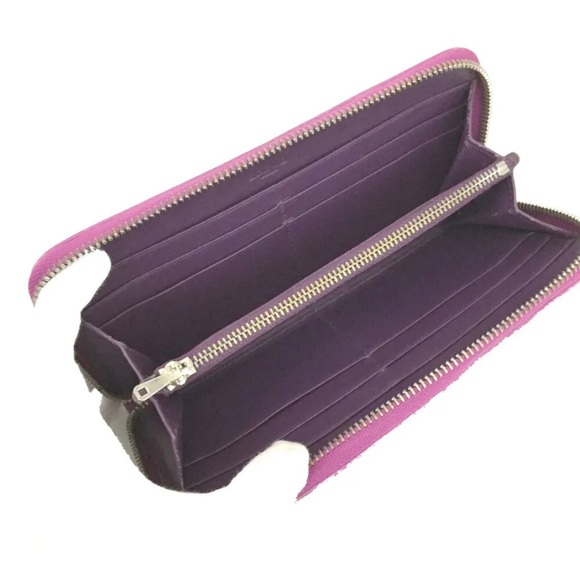 Authentic LOEWE Logo Leather Long Zip Wallet - Picture 5 of 8